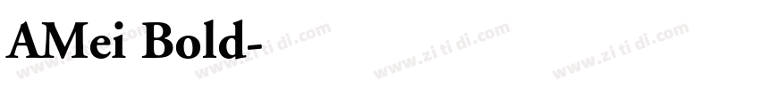 AMei Bold字体转换